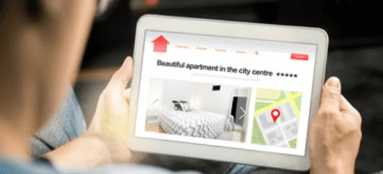 Man holding a tablet device